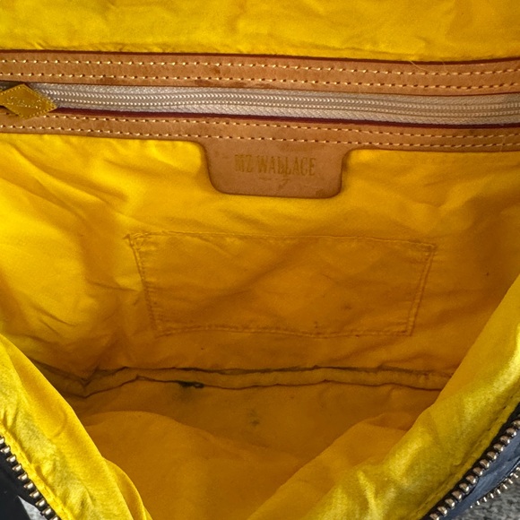 MZ Wallace Navy Quilted Crossbody Bag with Yellow Accents - Picture 8 of 12